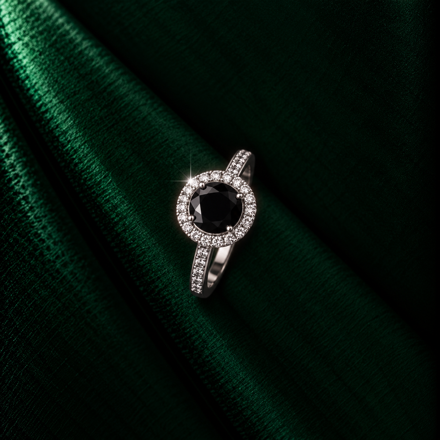 Midnight Onyx Ring (Silver)