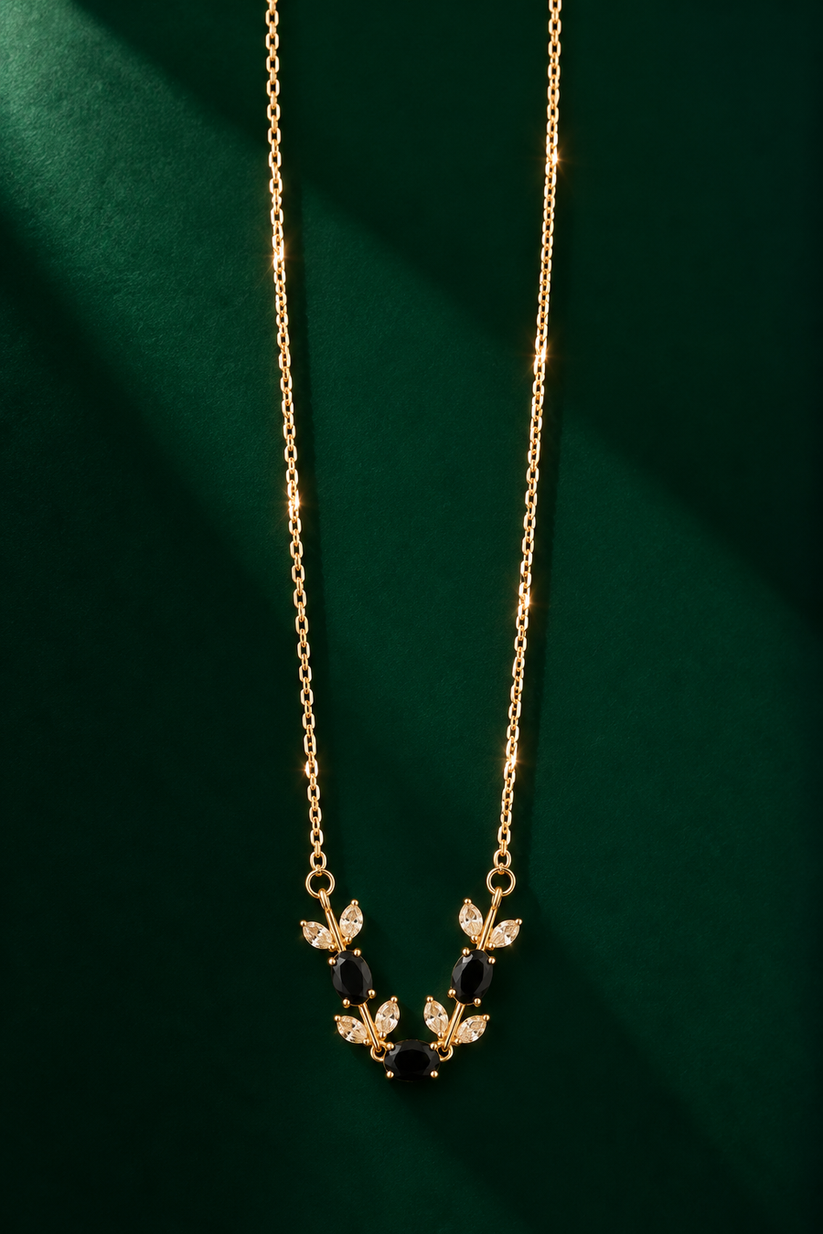 Midnight Garden Gold Necklace