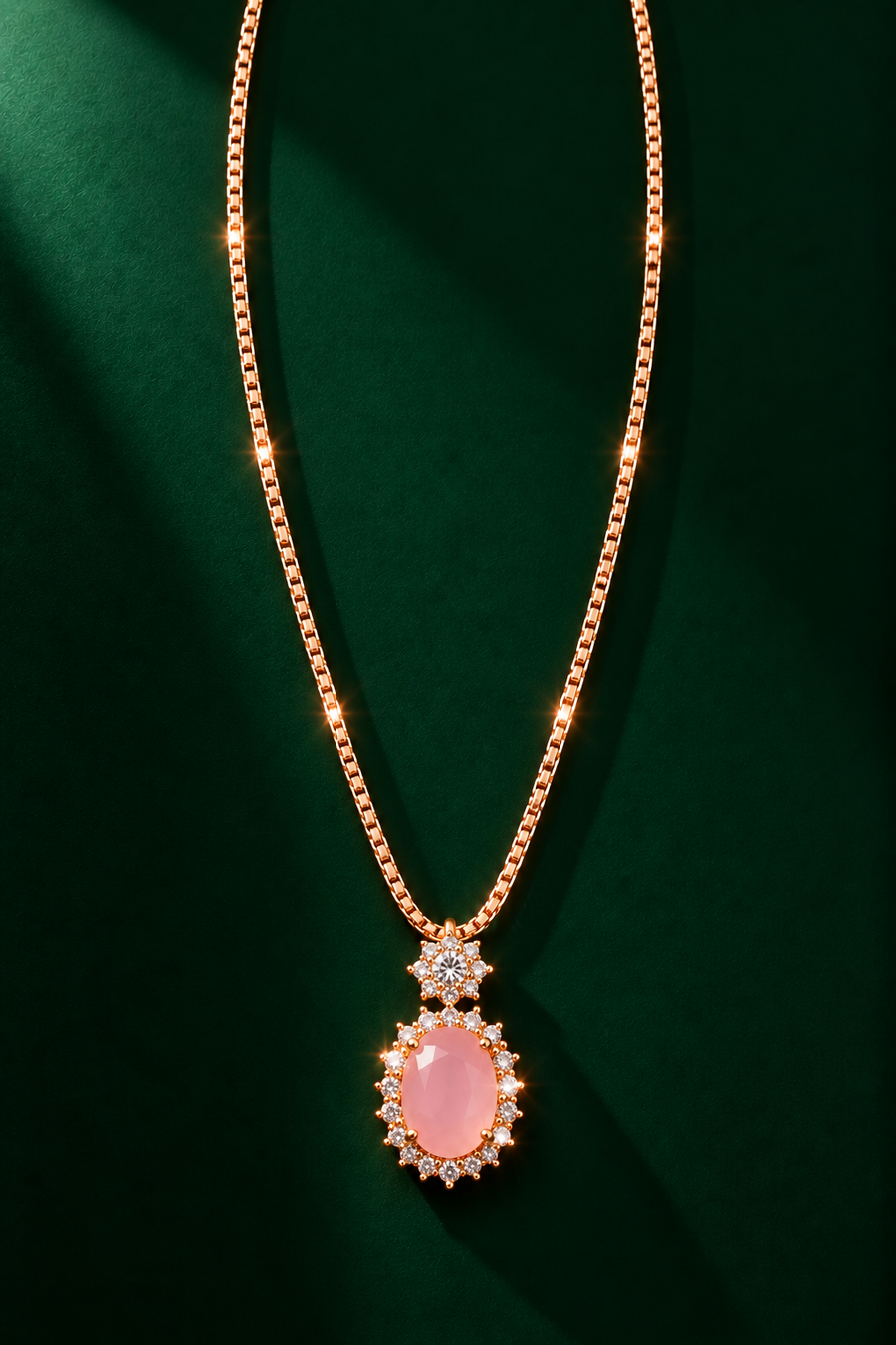 Rose Crystal Necklace