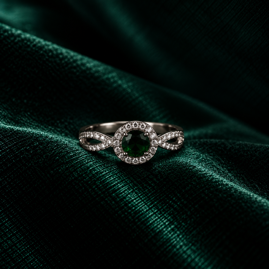 Emerald Crystal Ring