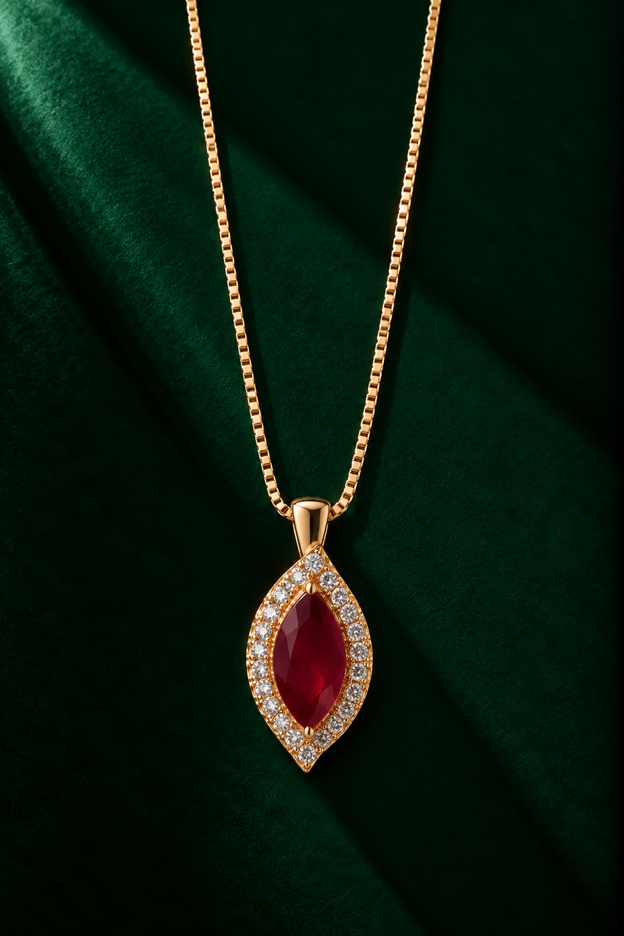 Ruby Marquise Necklace
