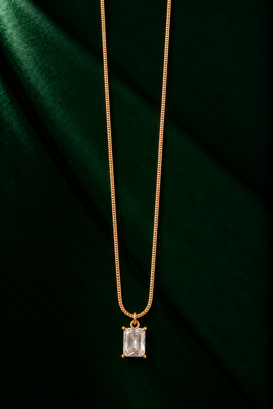 Crystal Solitaire Necklace